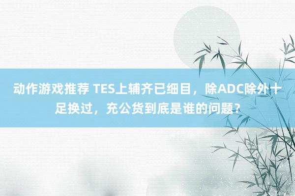 动作游戏推荐 TES上辅齐已细目，除ADC除外十足换过，充公货到底是谁的问题？